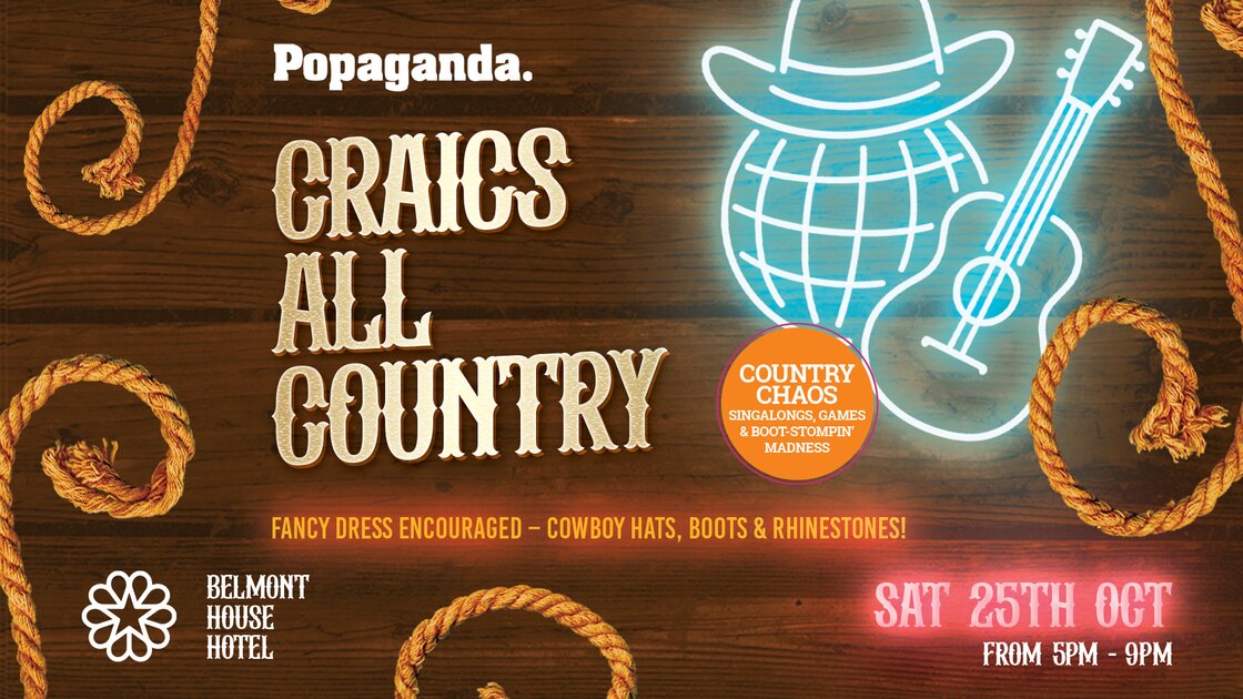 Craics All Country // Coleraine at The Lodge Hotel, Coleraine on Sat 1 Nov 2025