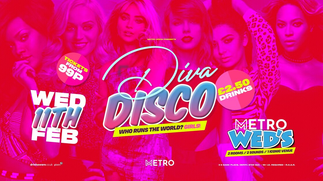 Devas Party METRO WEDS VALENTINES DISCO DIVAS PARTY at Metro Bar, Derry~Londonderry ...