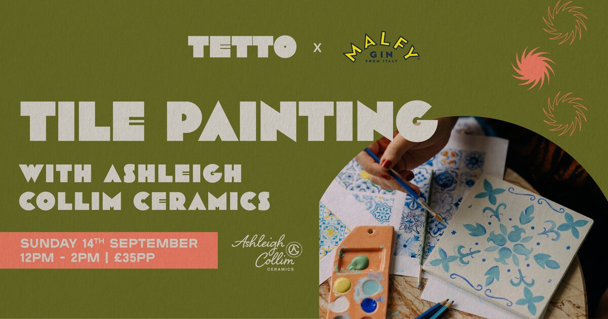 Tetto x Tile Painting at Tetto Belfast, Belfast on Sun 14 Sep