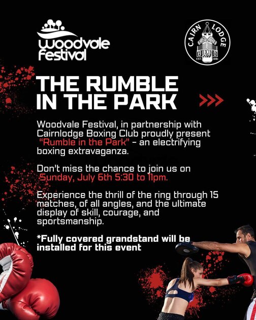 Woodvale Festival Presents Rumble in the Park at Woodvale Park, Belfast on Sun 6 Jul
