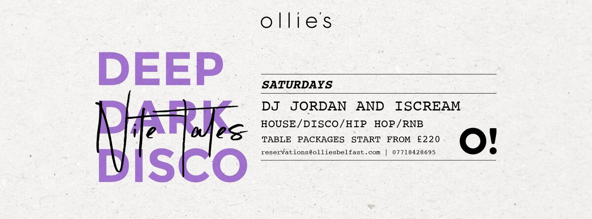 Nite Tales | SATURDAYS at Ollie's, Belfast on Sat 16 Aug
