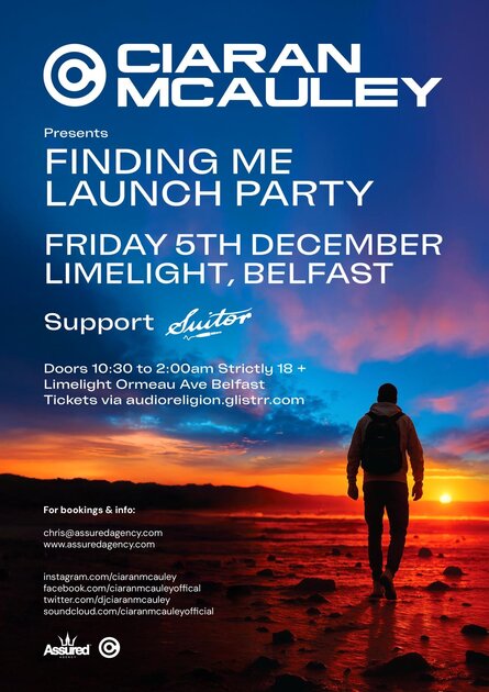 Ciaran McAuley Finding Me Album Launch at Limelight, Belfast on Fri 5 Dec