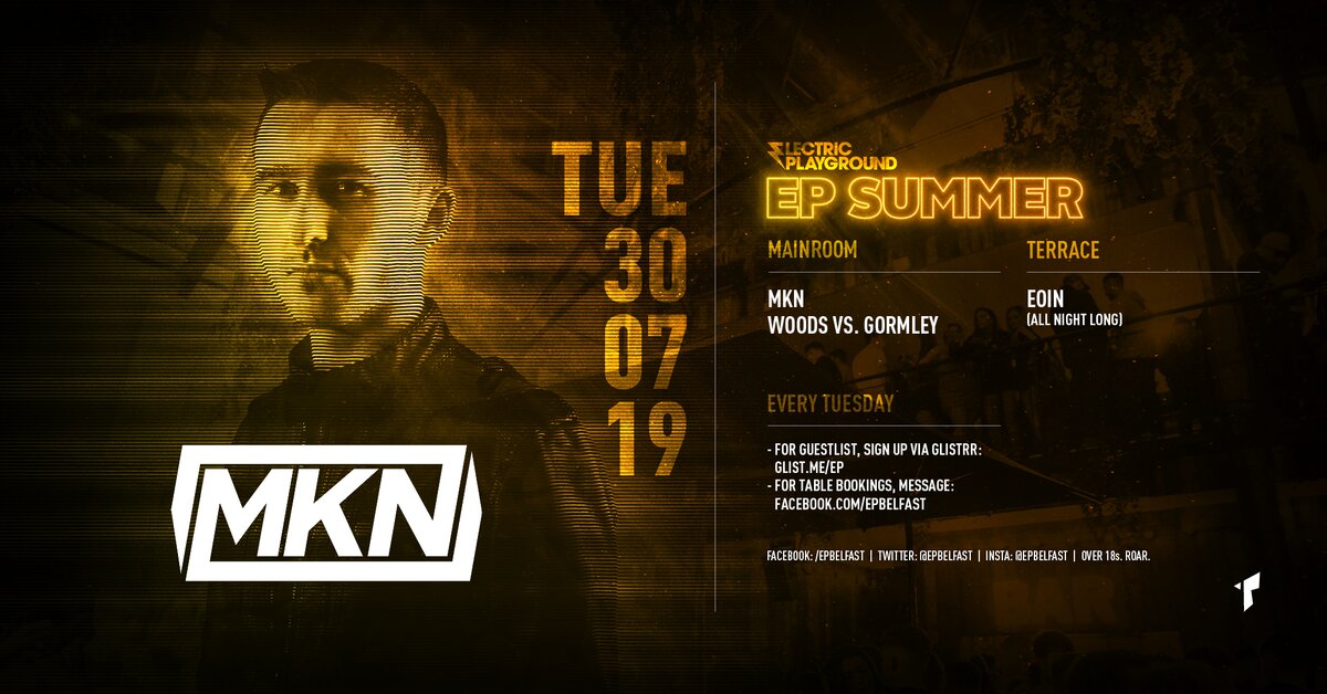 Electric Playground presents. MKN + Woods vs. Gormley at Thompsons