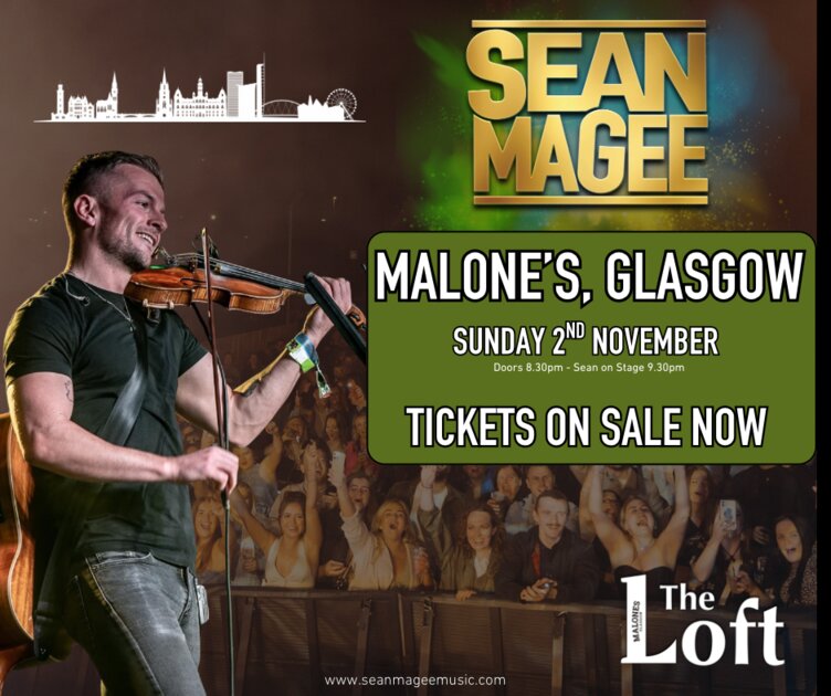 Sean Magee - Live in Glasgow - The Loft Malones at Malones Irish Bar, Glasgow on Sun 2 Nov