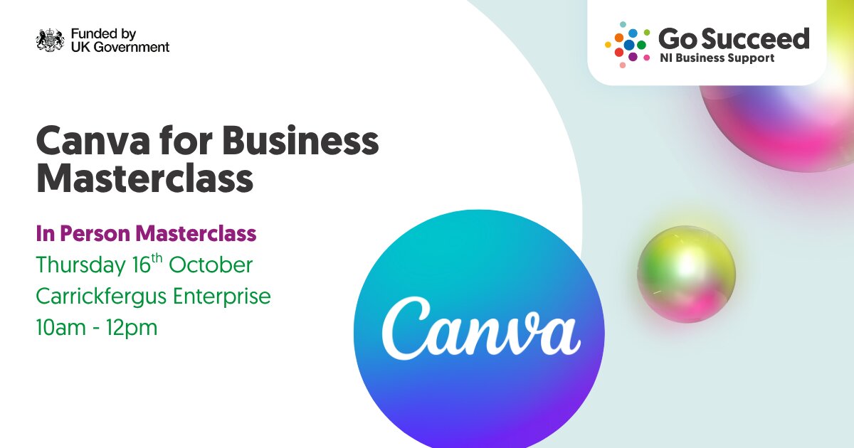 Canva for Business at Carrickfergus Enterprise, Carrickfergus on Thu 16 Oct