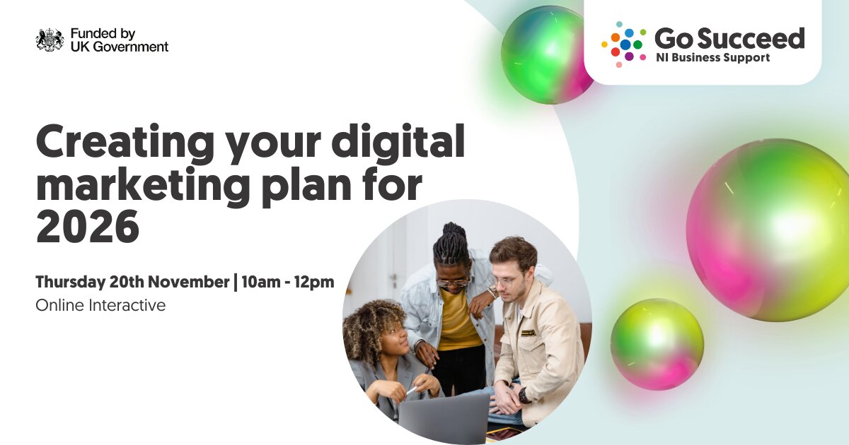 Go Succeed Grow: Creating your digital marketing plan for 2026 Live Stream on Thu 20 Nov 2025